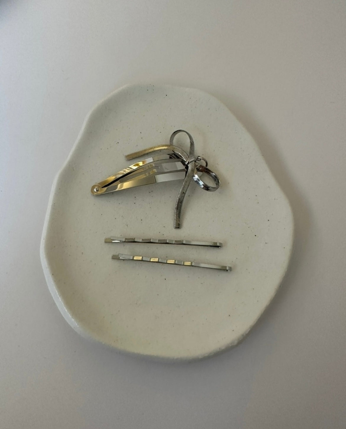 蝴蝶結吊墜髮夾Set