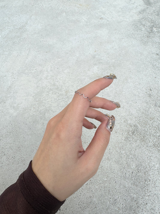 配搭用!極幼波浪形RING