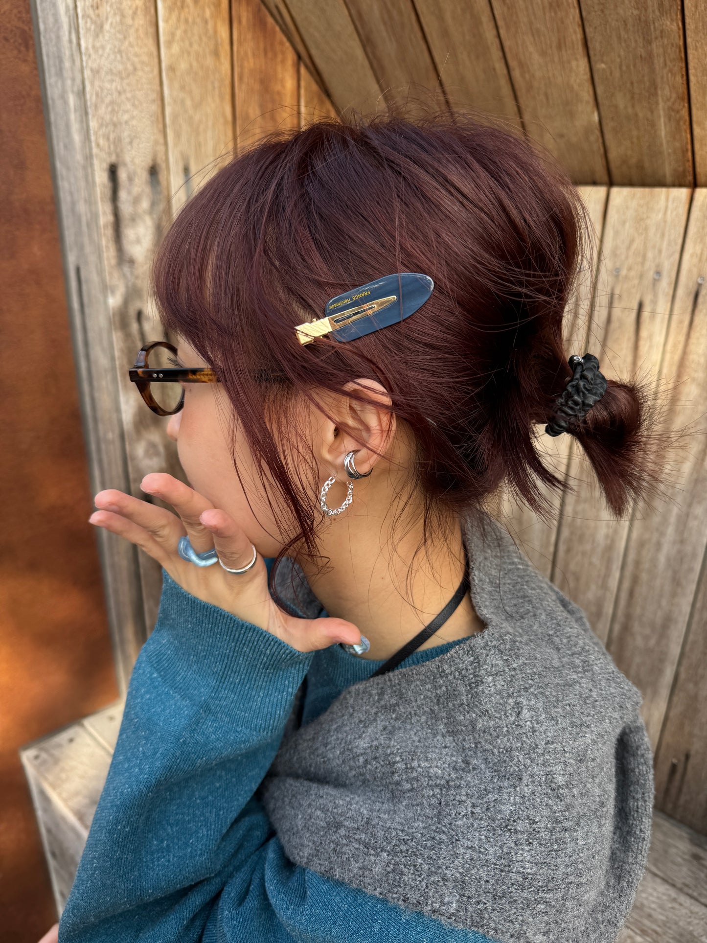 S925純銀/ 幼鏈半彎耳環