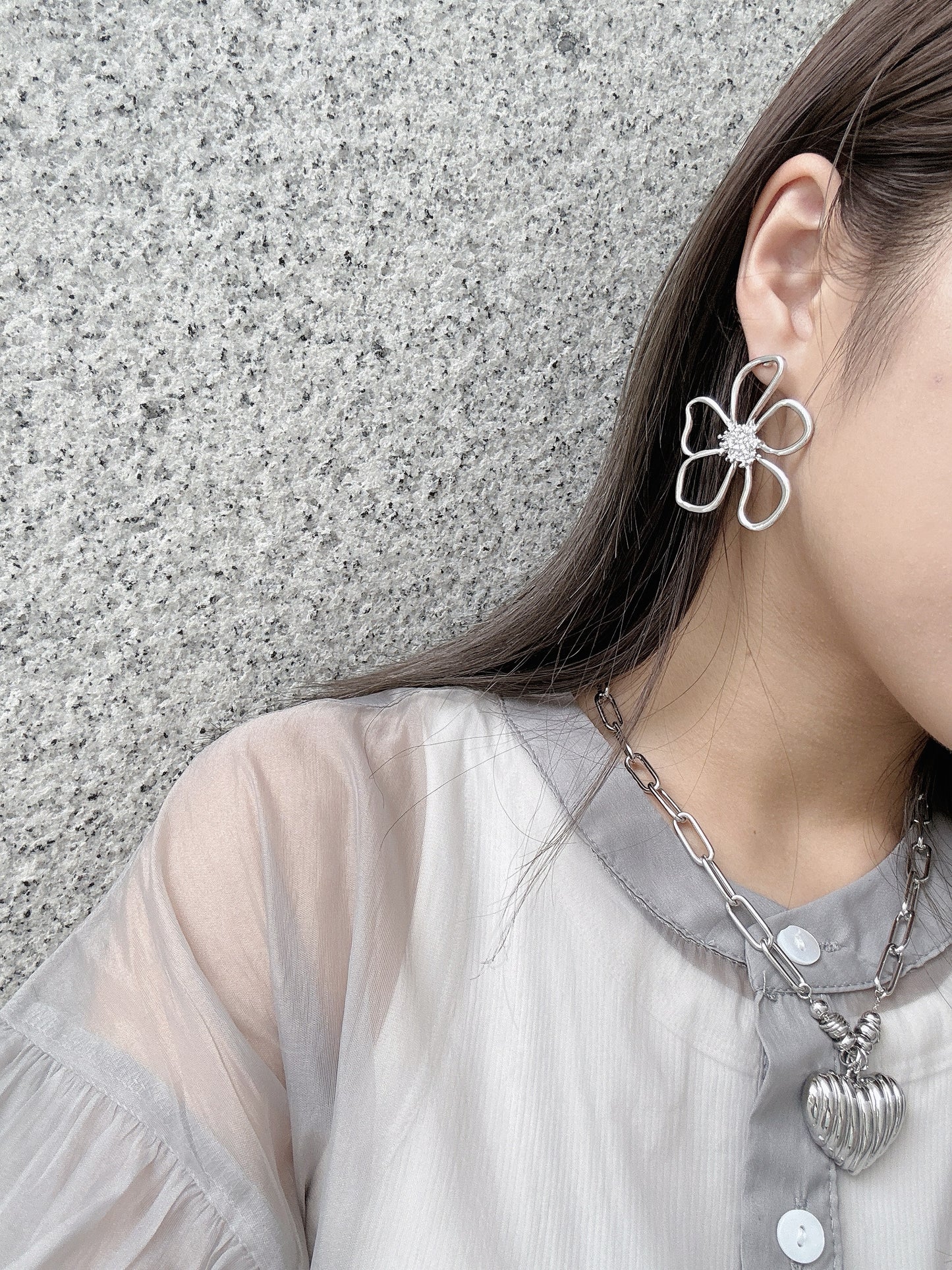 ✿不規則花瓣耳環✿