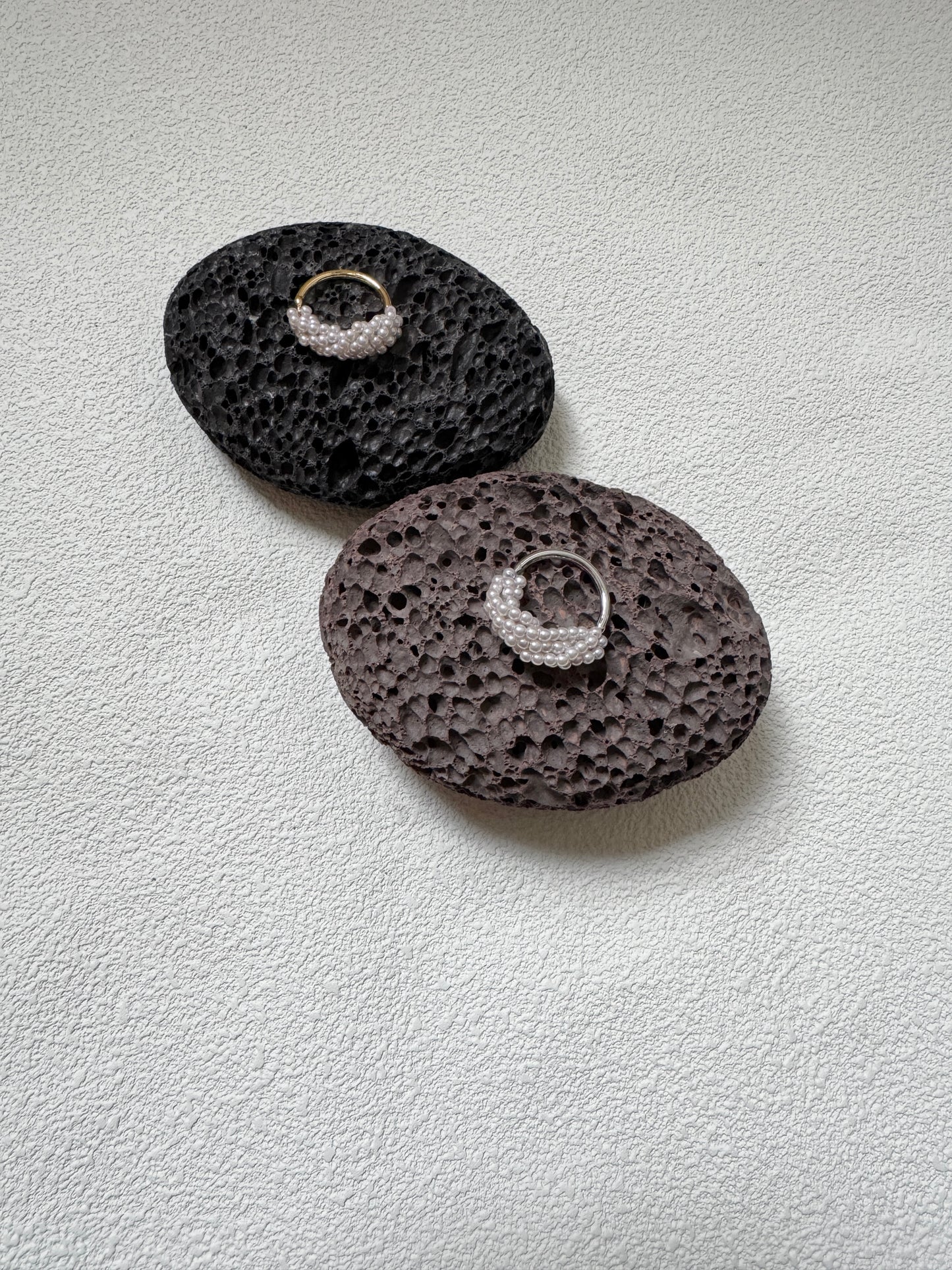 堆堆珍珠拼金屬RING