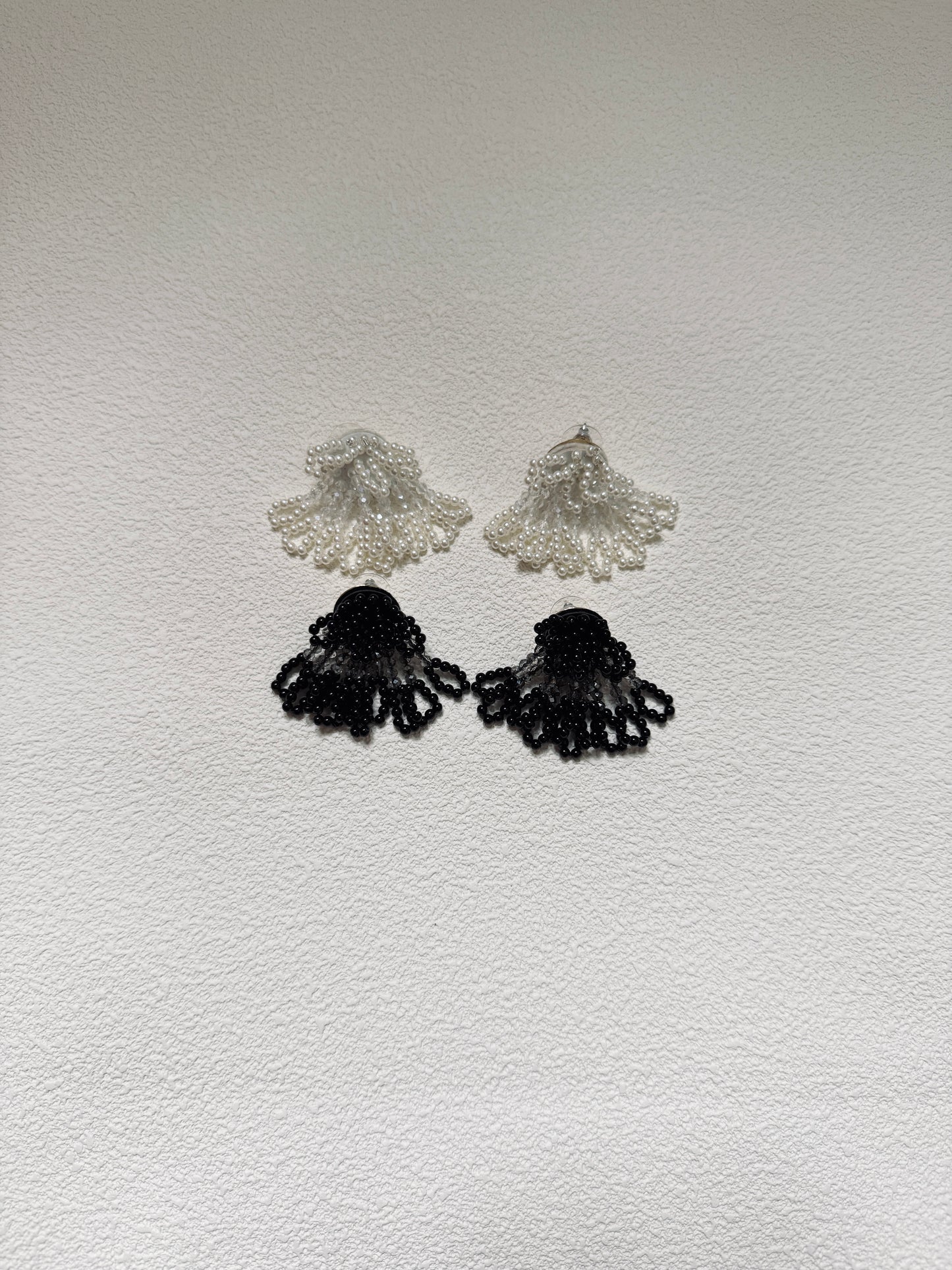 日系~氣質暗閃石流蘇耳環