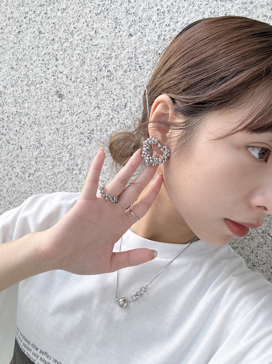 推~心形珠珠耳環!!