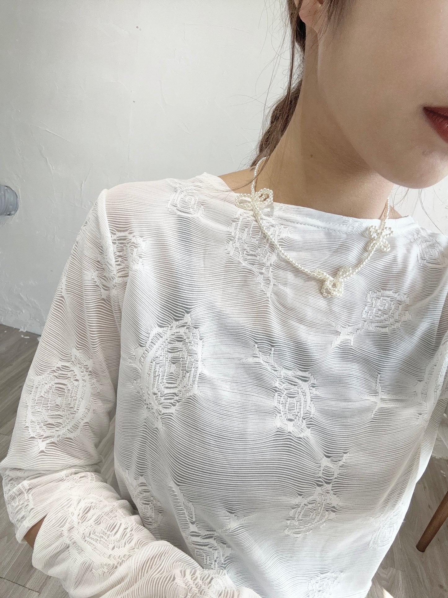 氣質款~花形串珠頸鏈