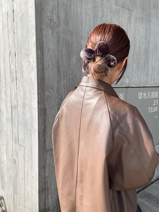 必買的♡︎絨面花形髮圈!