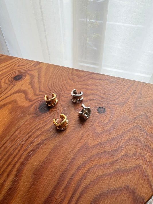 自留款~基本小粗邊耳環