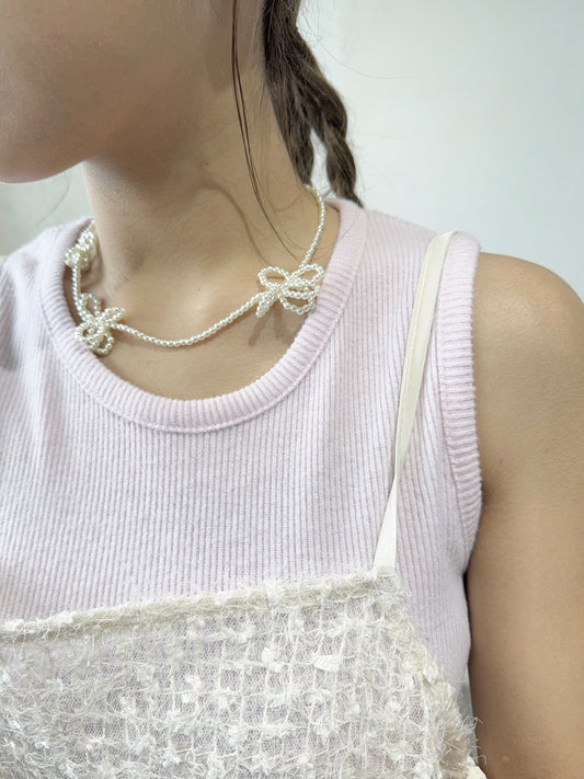 氣質款~花形串珠頸鏈