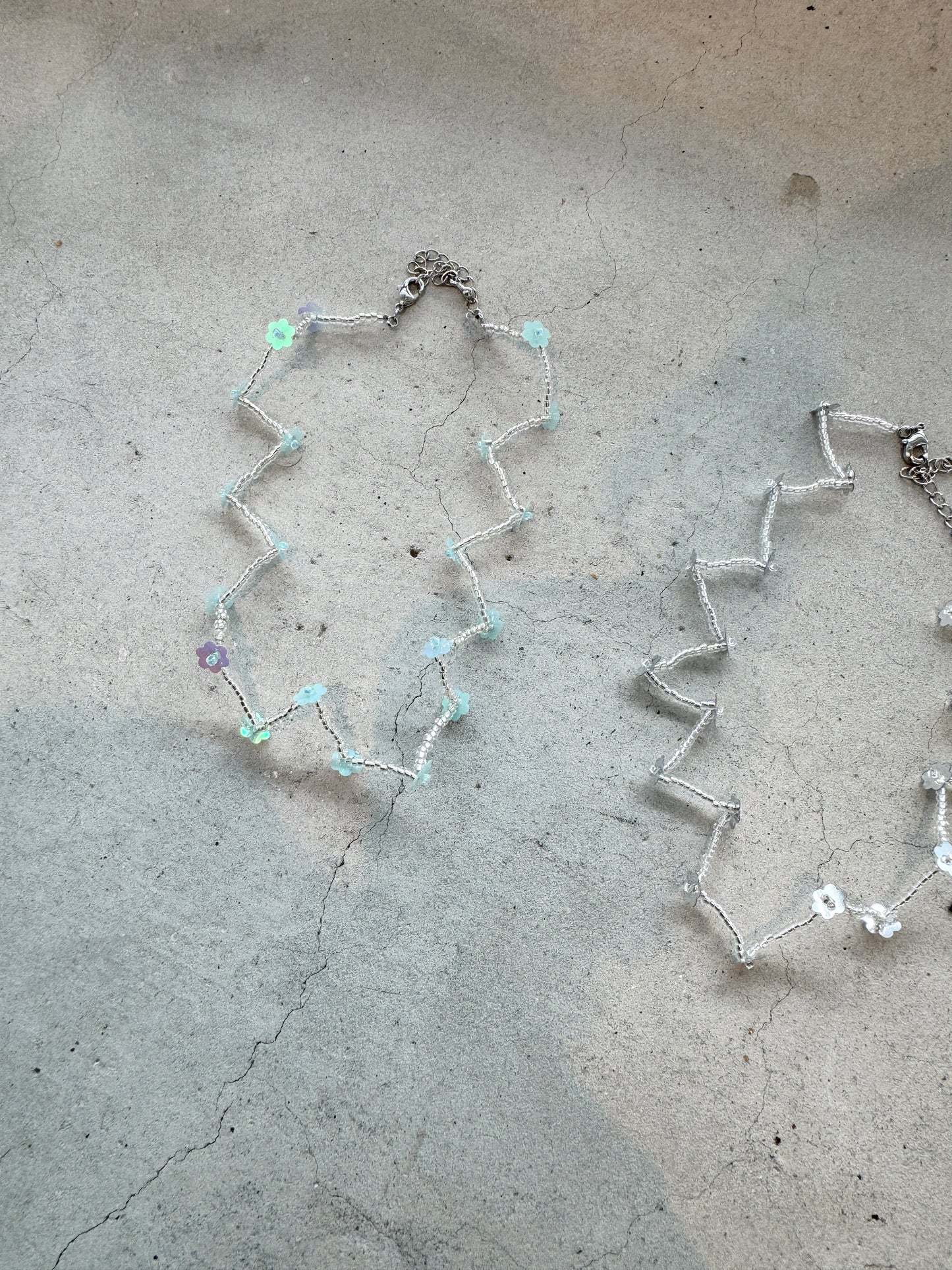 推薦!尖尖小花花珠仔頸鏈❁⃘*.゚