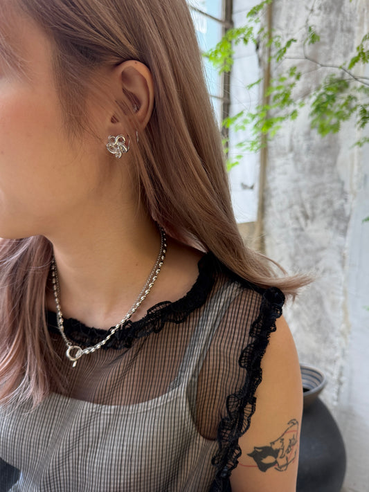 花花繞線小耳環