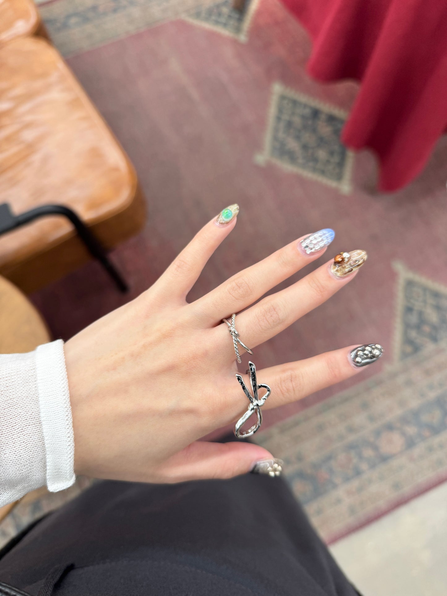 不對稱蝴蝶結開口RING