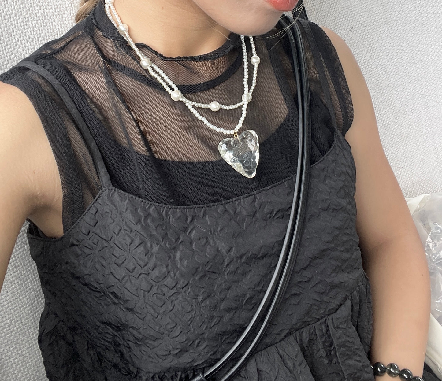 特別款~透明大心心頸鏈