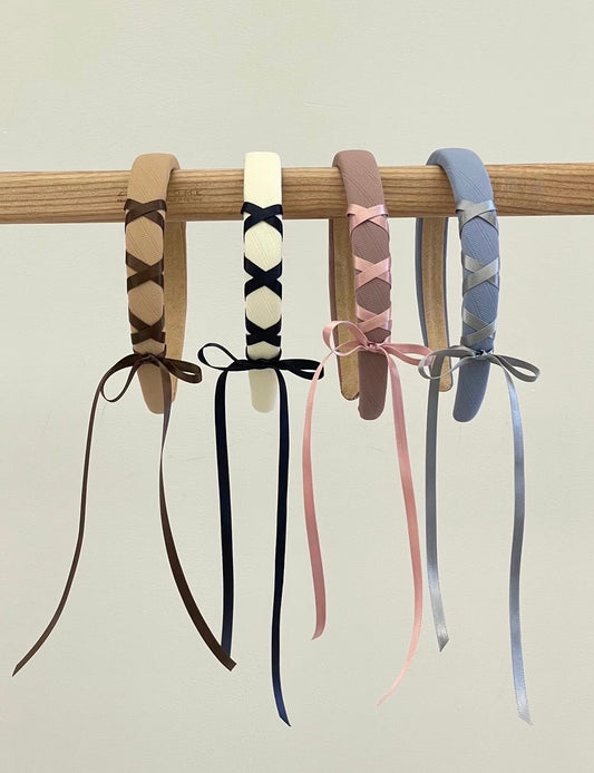 氣質感絲帶蝴蝶結髮箍