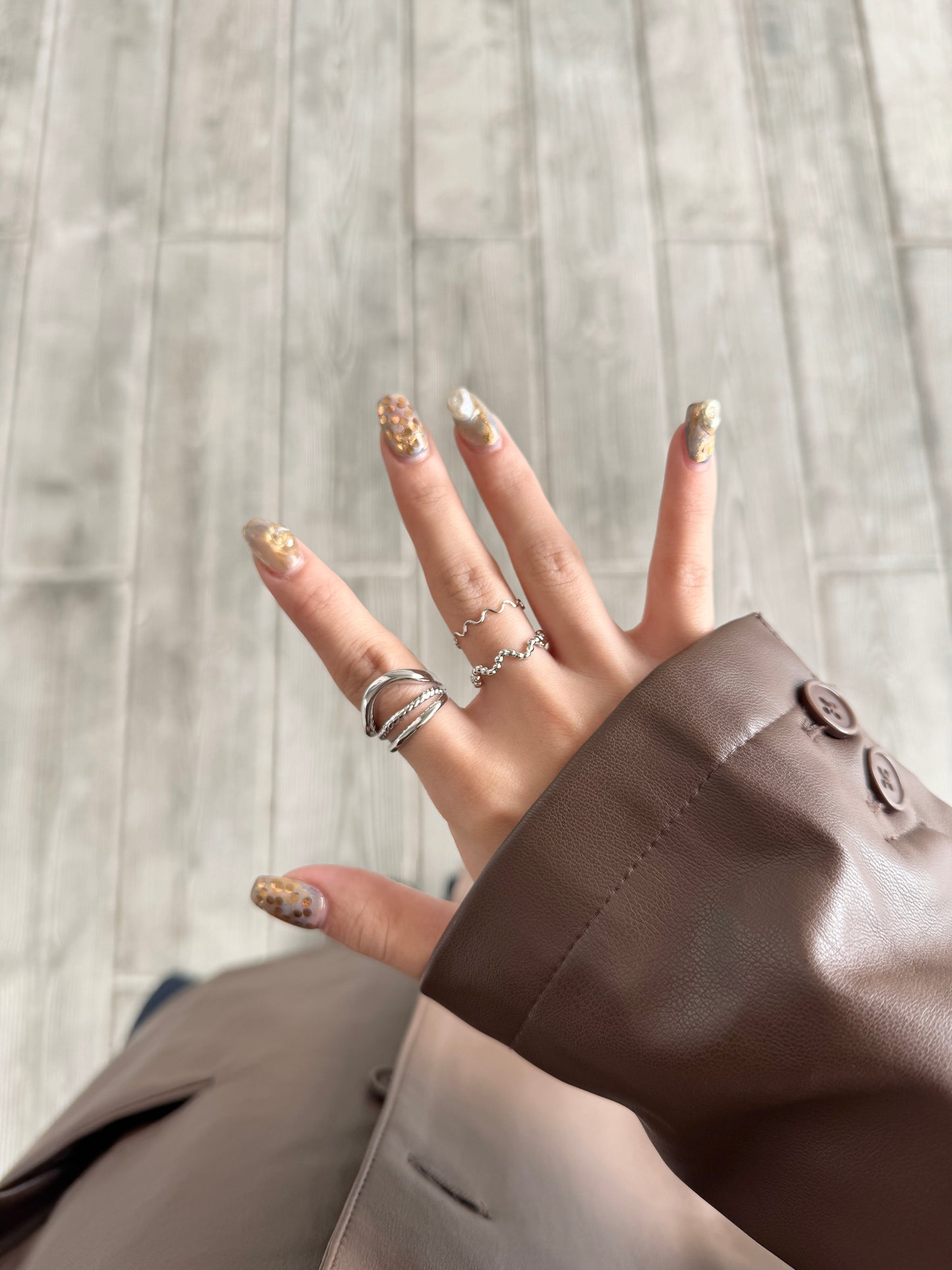 BASIC 點點幼波浪RING