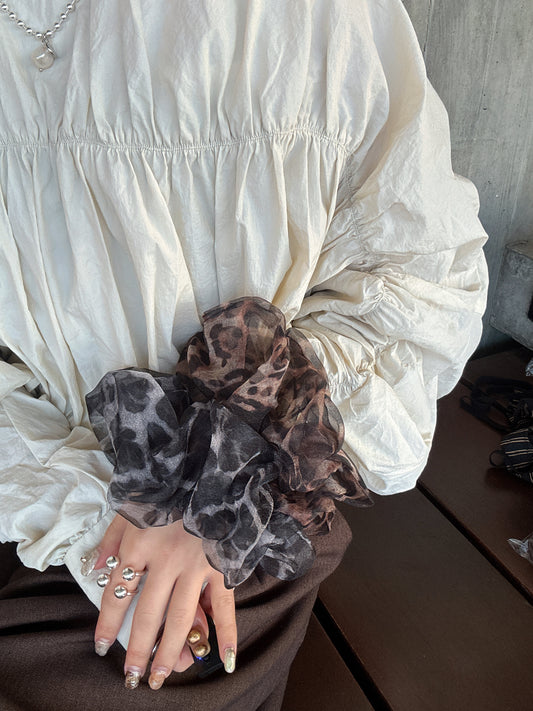 型格紗紗豹紋髮圈