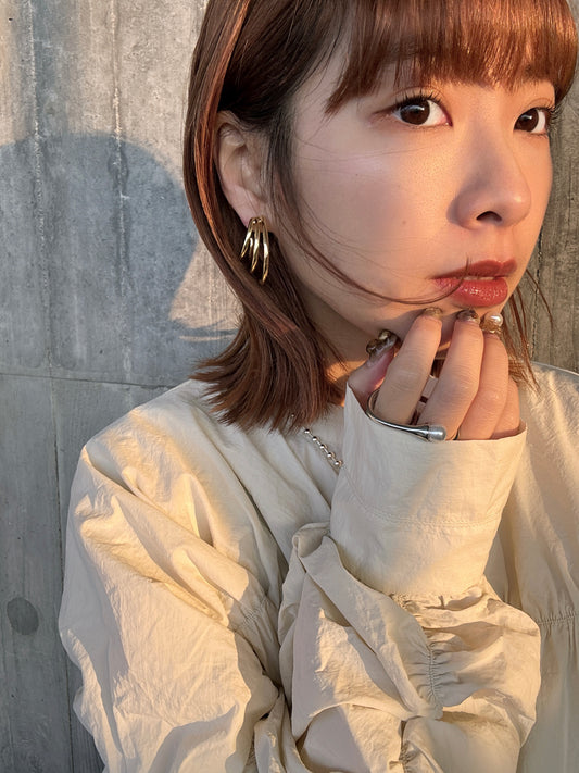 超美!漸變大小彎彎耳環