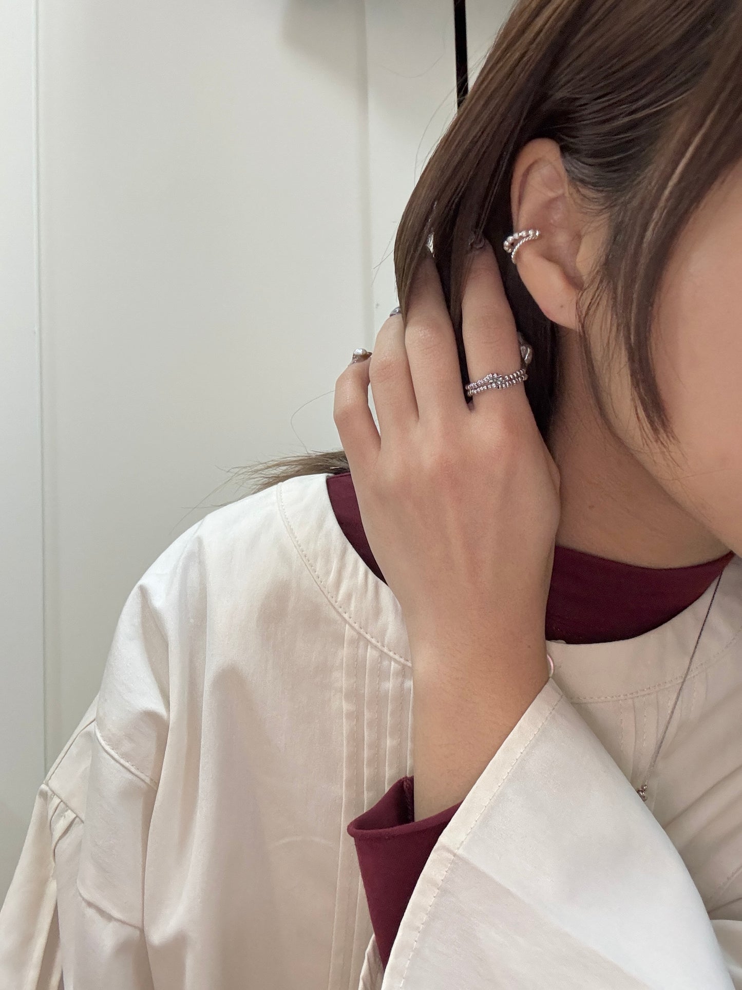 霧面點點復古EARCUFF