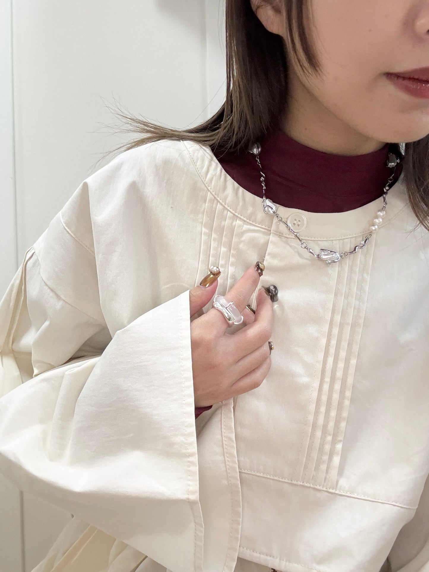 仙氣感透明拼銀框RING