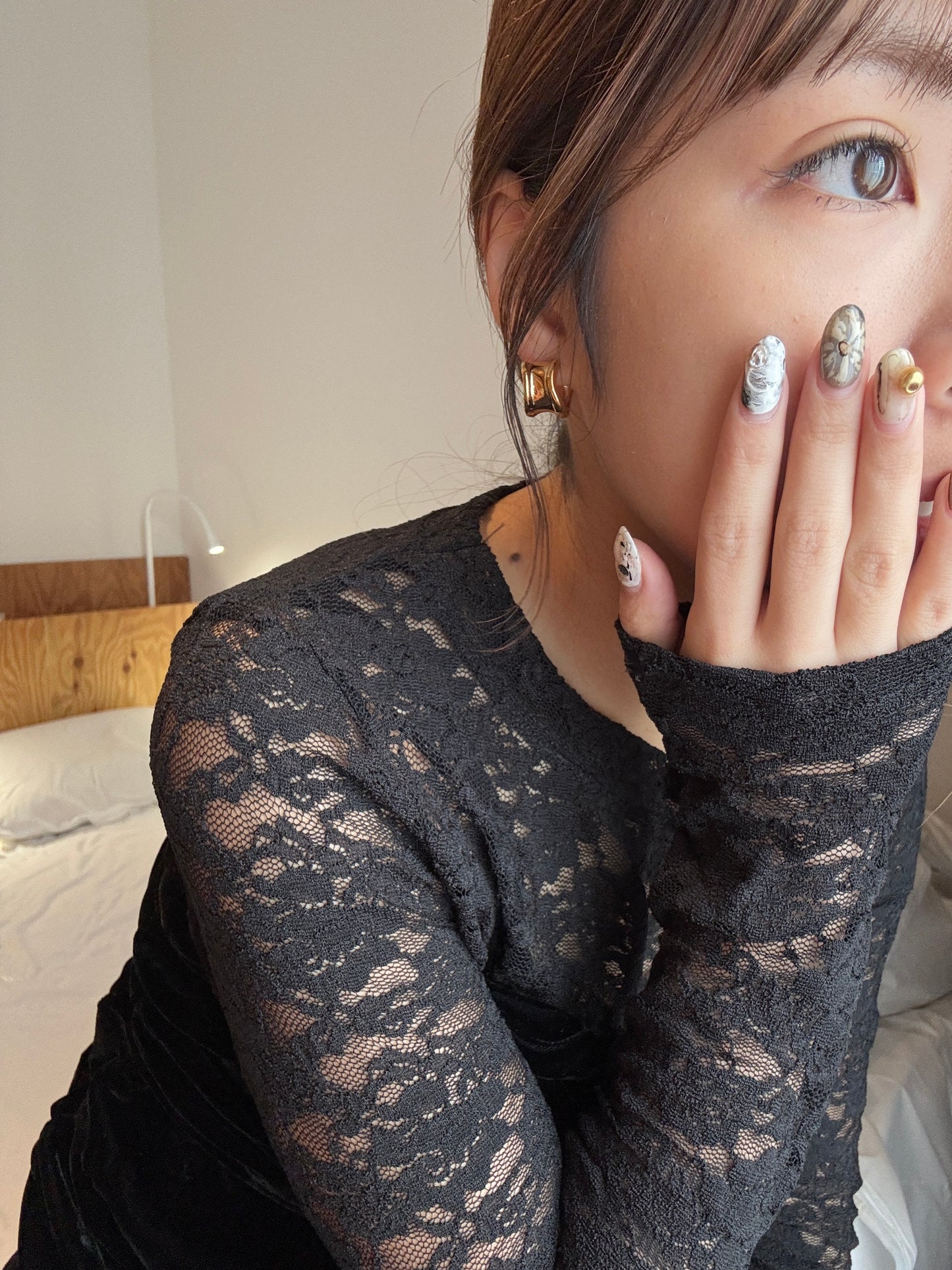 自留款~基本小粗邊耳環