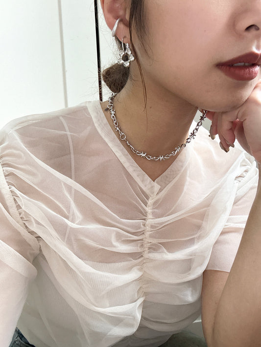 打結條子圓扣頸鏈