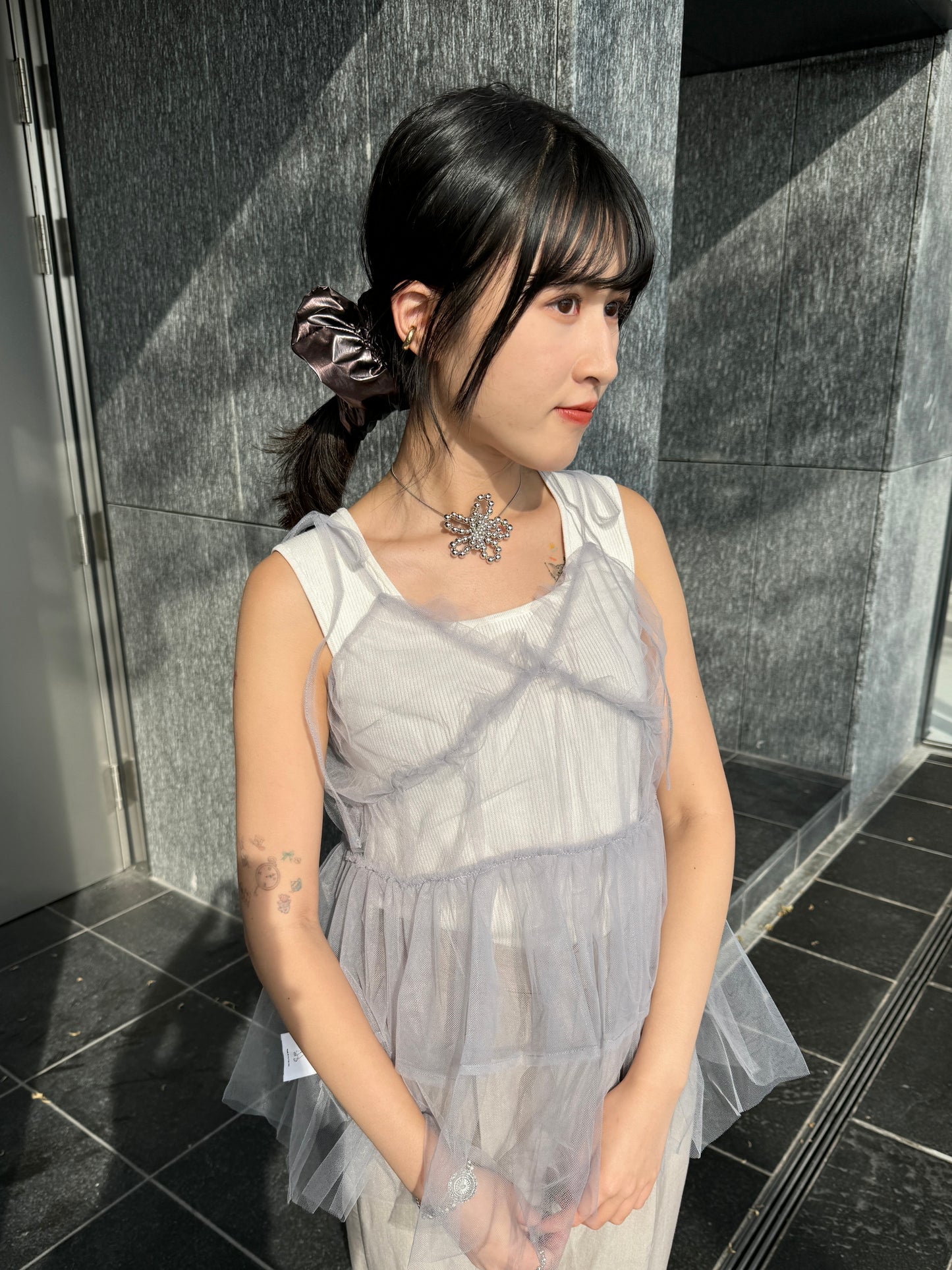 可調長度~精緻花串珠頸鏈❁