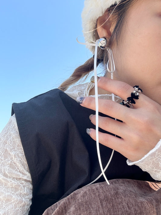 推!絨面蝴蝶結環戒指