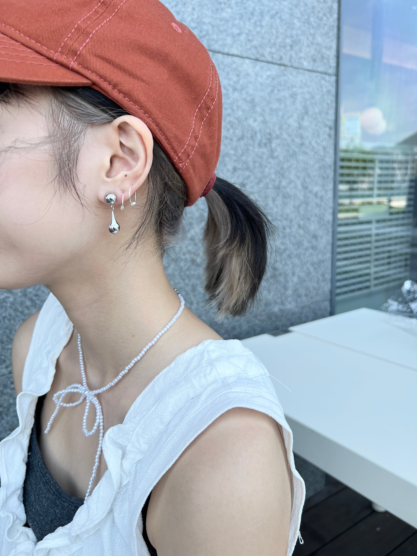 珠珠小水滴耳環