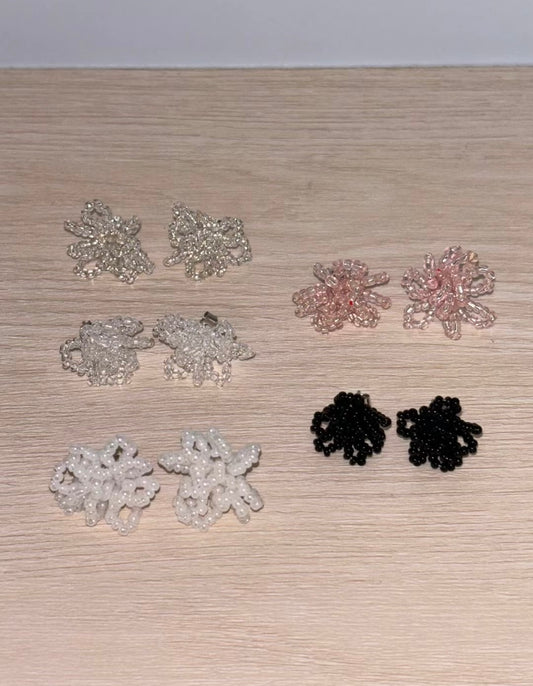 四月珠珠系列~傘形串珠珠耳環