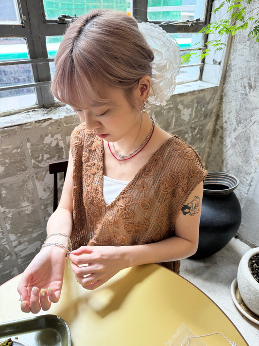 自留♡ʾʾ超百撘紅珠珠幼頸鏈