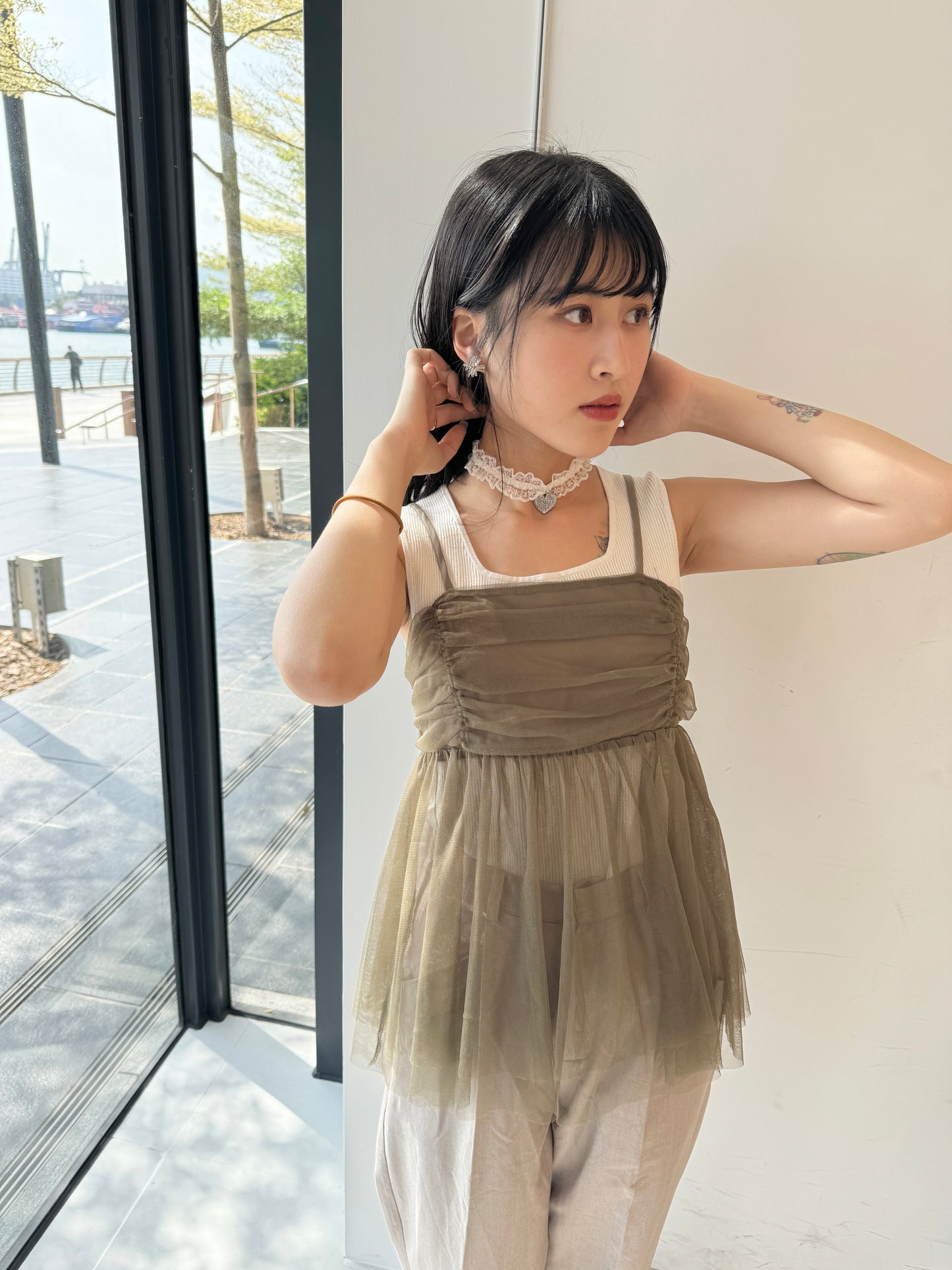 推~ 必入手直條子煙花形小耳環