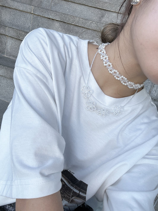 暗閃石花花頸鏈~