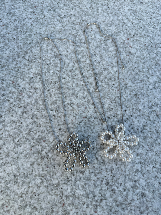 可調長度~精緻花串珠頸鏈❁