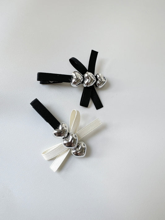 長條蝴蝶結心心心髮夾(單隻售!)