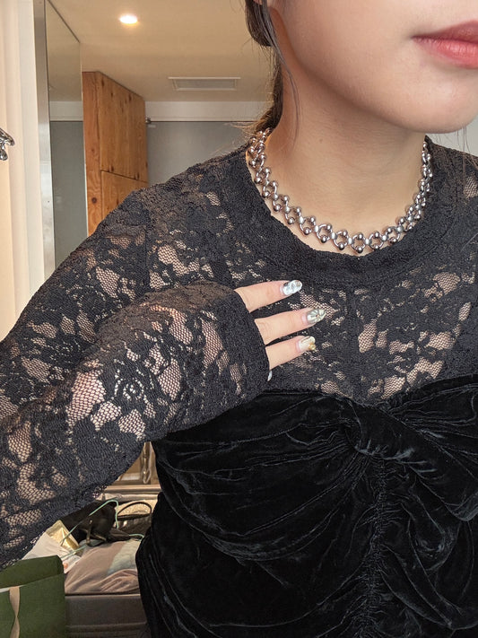 圓扣珠珠環頸鏈!