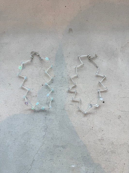 推薦!尖尖小花花珠仔頸鏈❁⃘*.゚