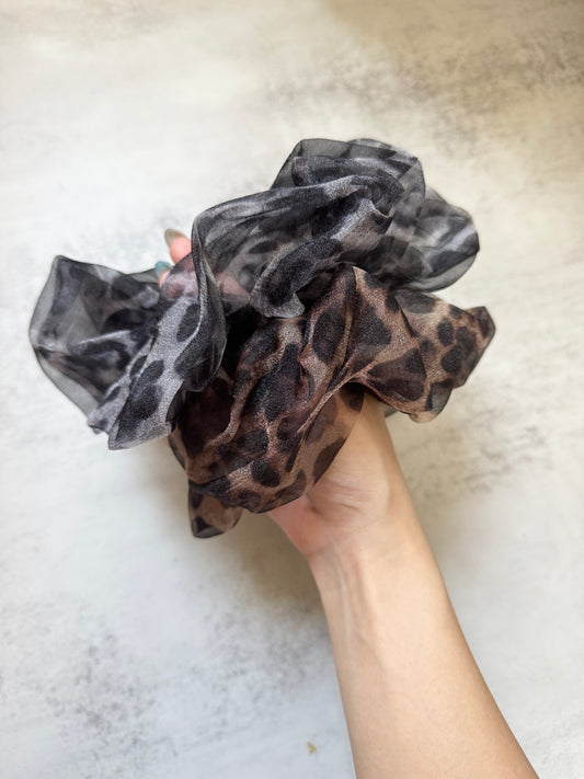 型格紗紗豹紋髮圈