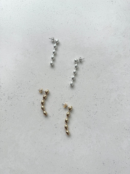 自留推薦!日系橢圓珠珠耳環