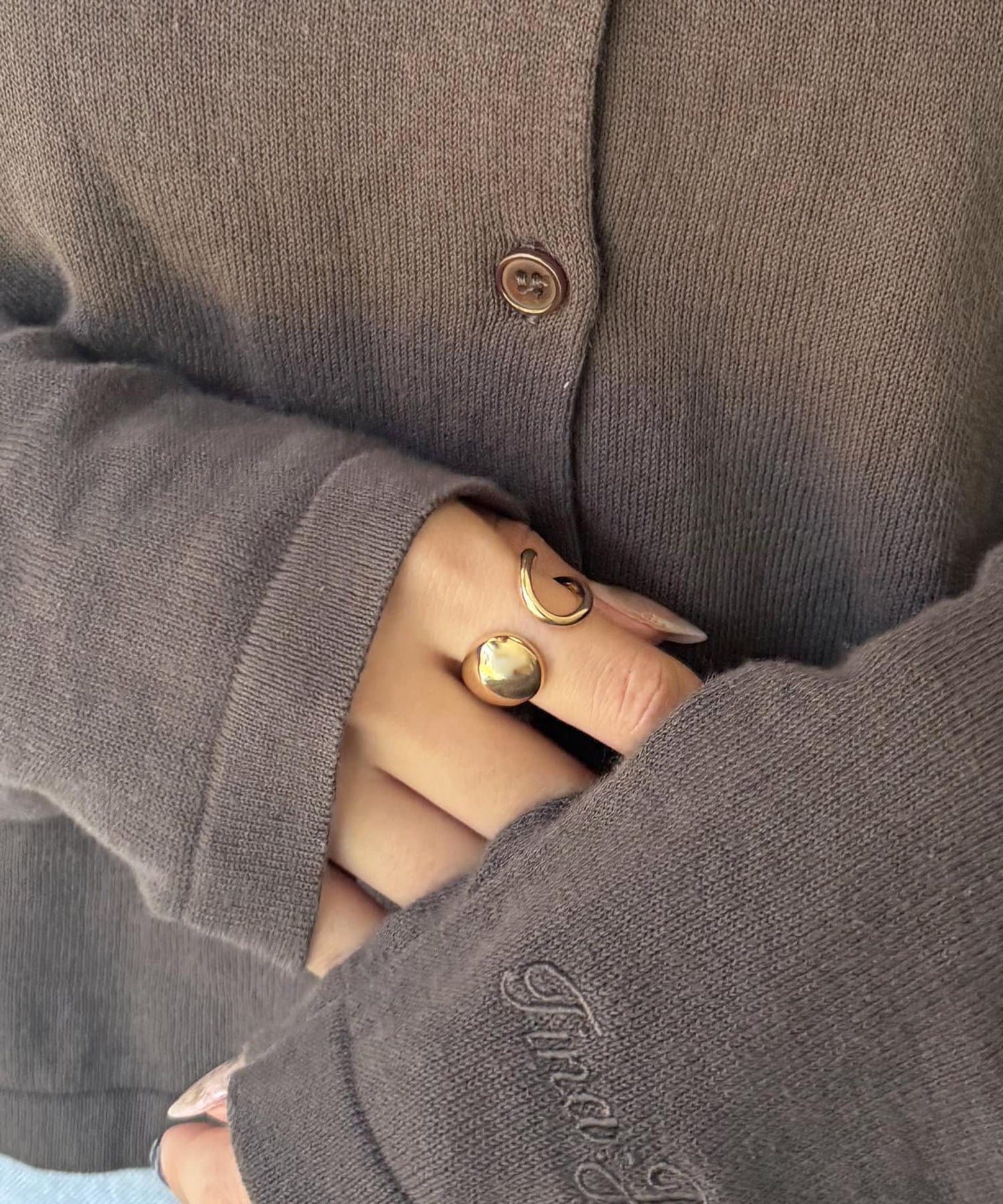 自留 空心彎彎RING