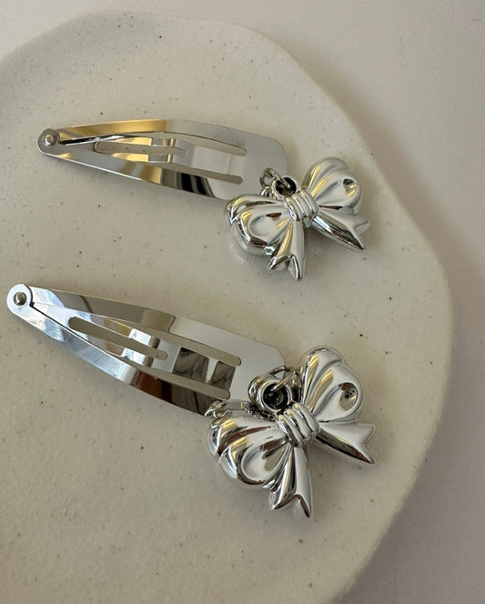 立體蝴蝶結吊墜髮夾set