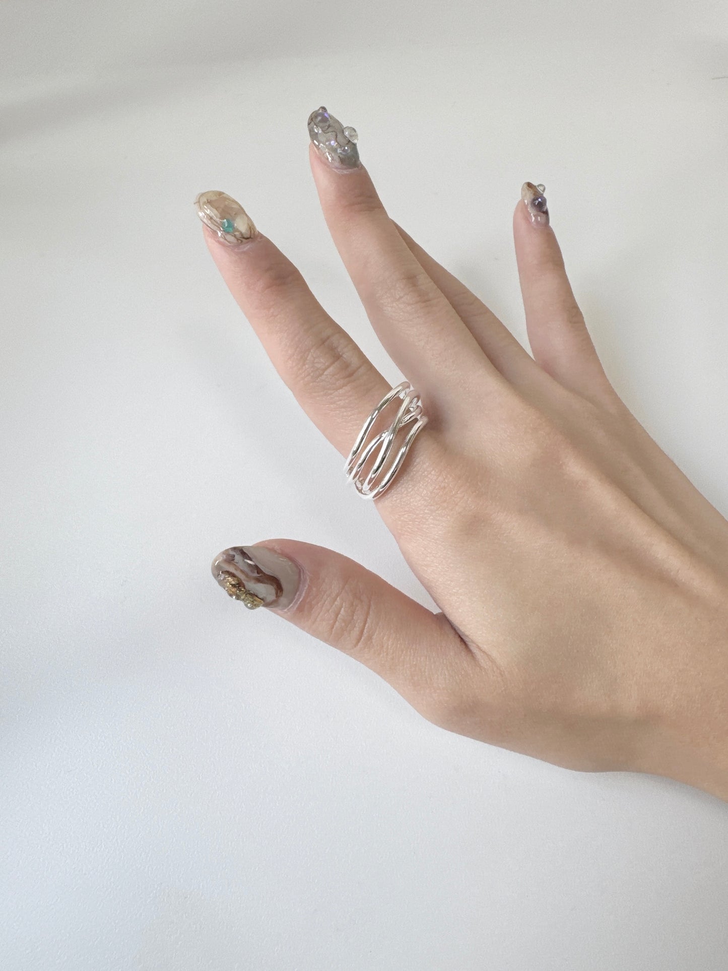 不規則重疊線條RING