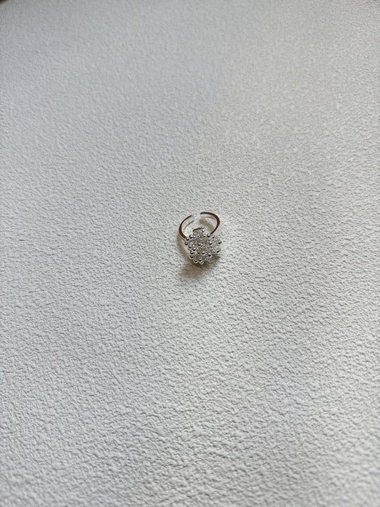 銀條散花花RING