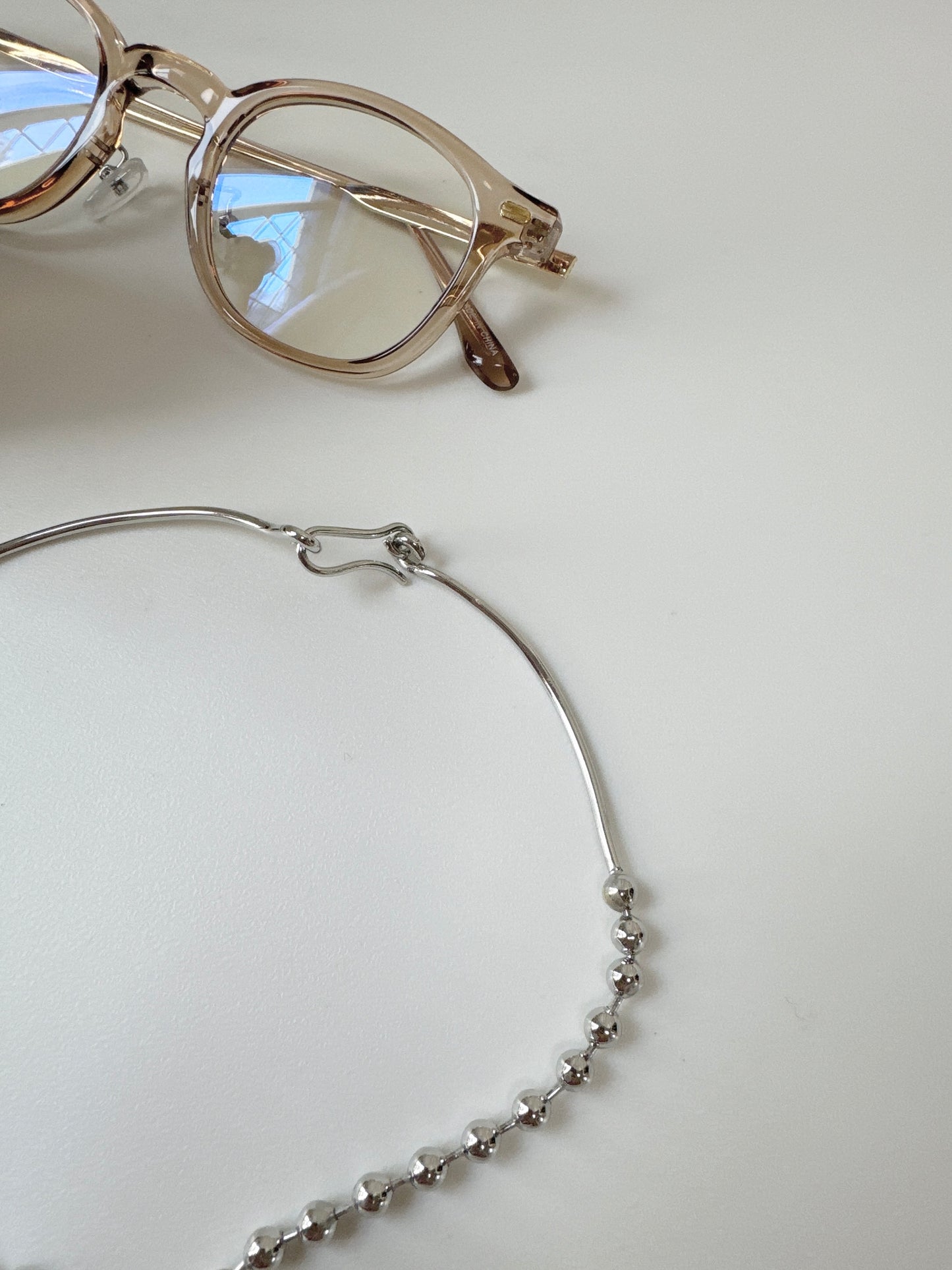 限量!圓珠拼半彎頸環