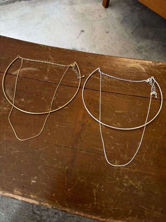 氣質感~層次頸箍配鏈