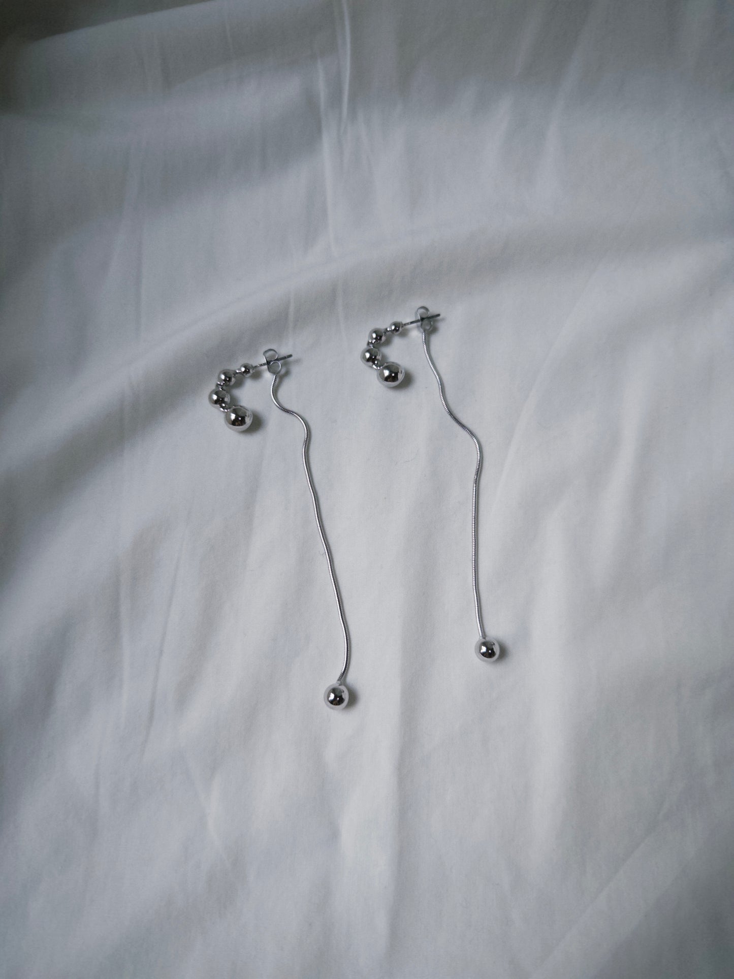 氣質UP! 半彎珠珠長耳環