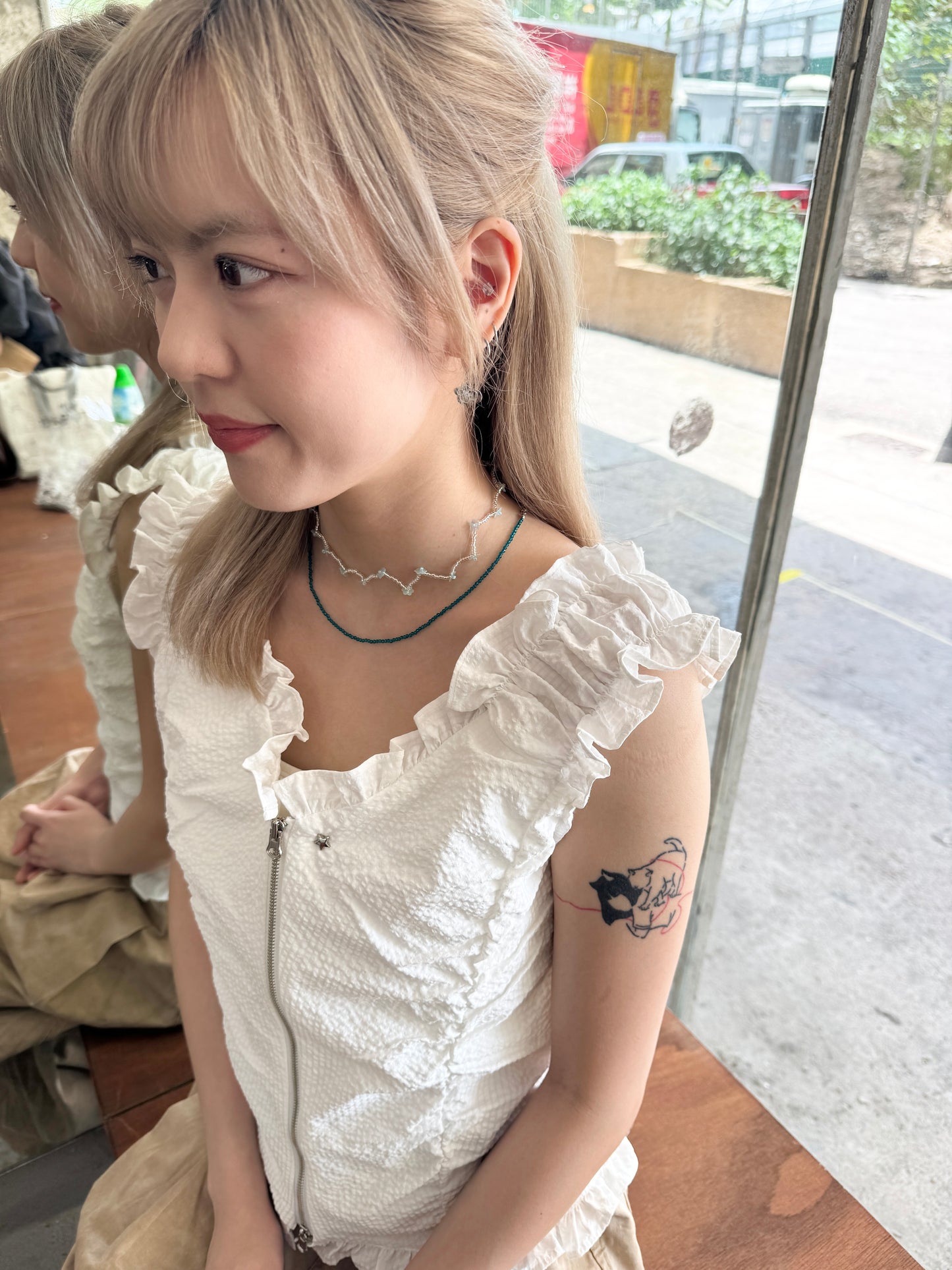 推薦!尖尖小花花珠仔頸鏈❁⃘*.゚