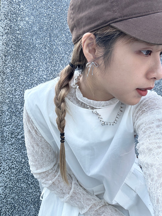 推!垂感蝴蝶結耳環