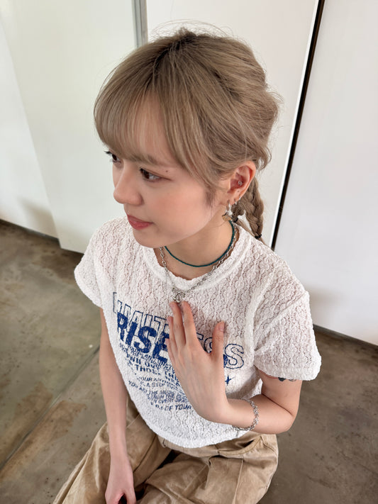 可愛心形蝴蝶結扣扣頸鏈