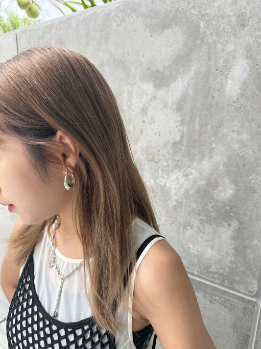 BASIC 脹卜卜方形耳環