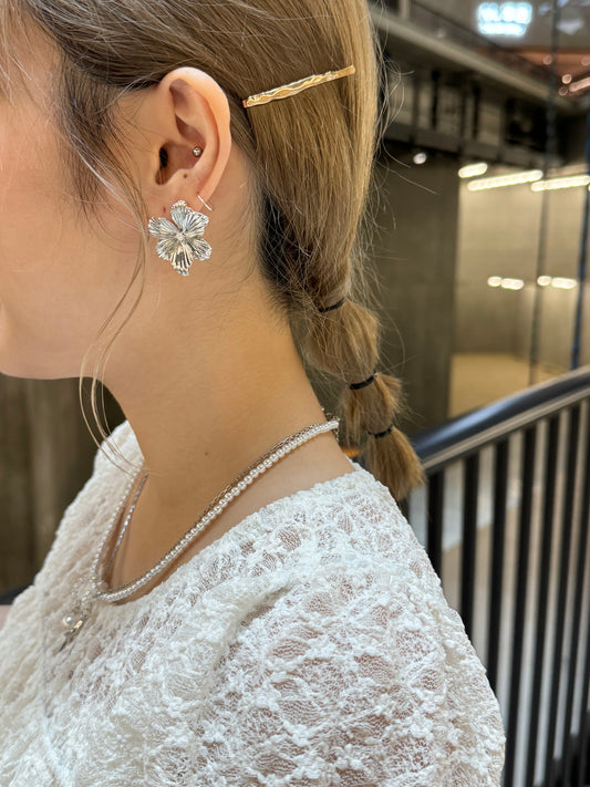 氣質~直壓紋靚花耳環