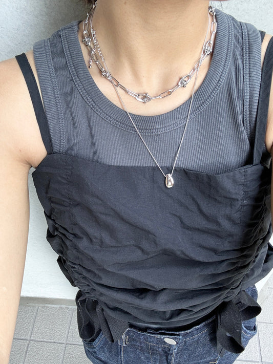 日常款!扭扭扣 X 橢圓形吊墜頸鏈SET