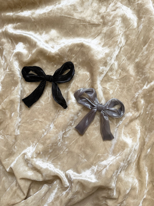 Blingbling料蝴蝶結髮夾